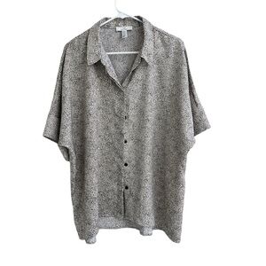 Mens H by HALSTON Printed Short Sleeve Button Down